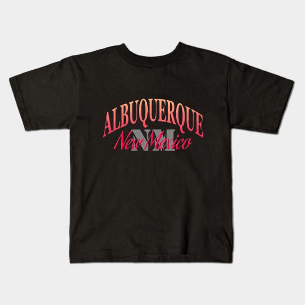 City Pride: Albuquerque, New Mexico Kids T-Shirt by Naves